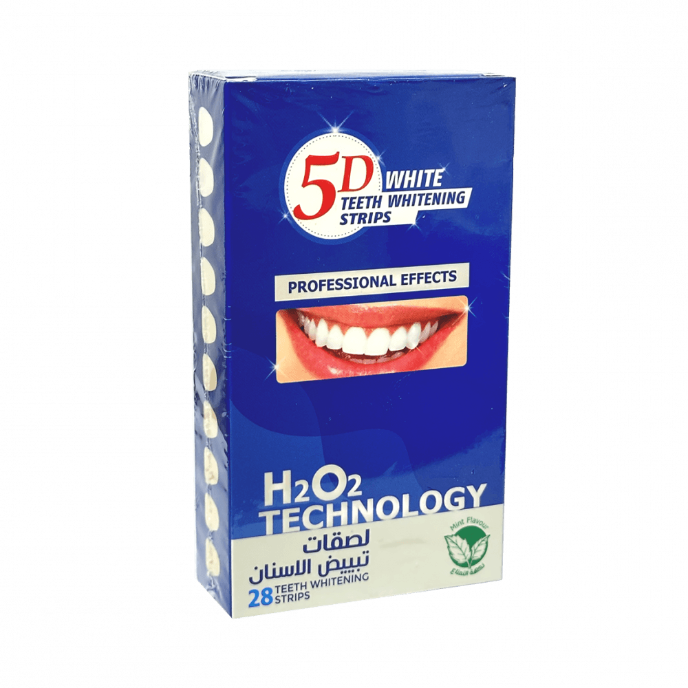 Teeth Whitening Strips H2O2 Technology White Plus By 5D - 28 Strips