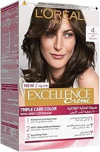 لوريال كريم وصبغة 4  بني