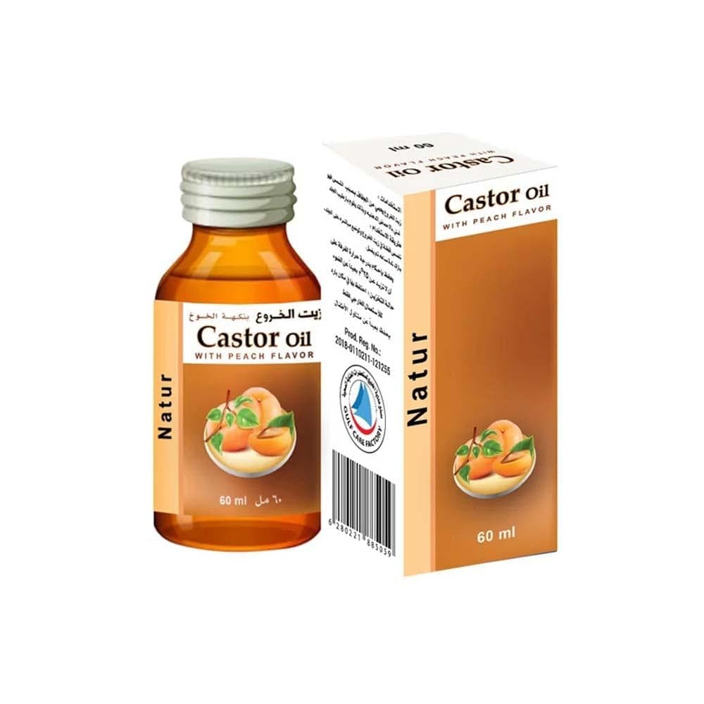Natur Peach Flavour Castor 60ml - Oil