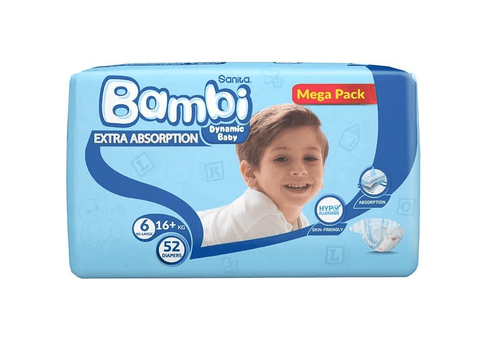 BAMBI MEGA 6/52 DIAPERS