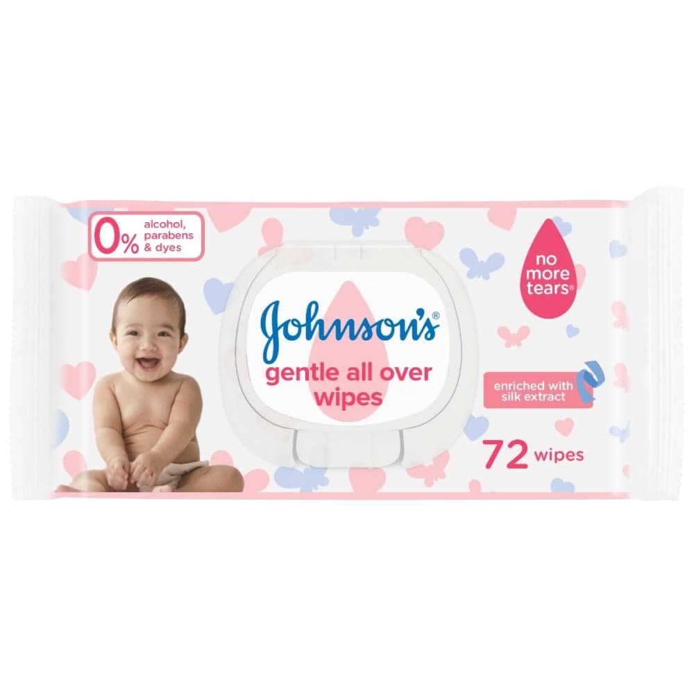 Johnsons Gentle All Over - 72 Baby Wipes