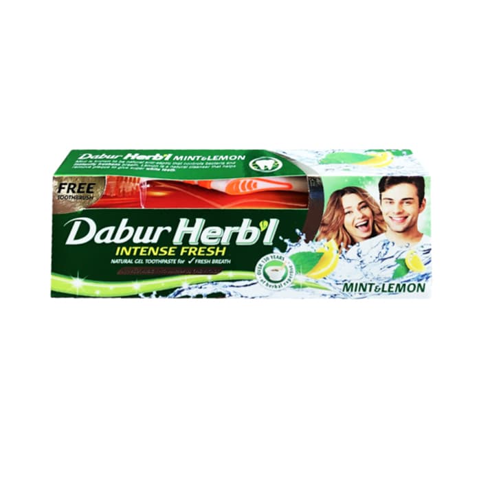 Dabur Herbal Mint and Lemon 150g - Toothpaste and Toothbrush