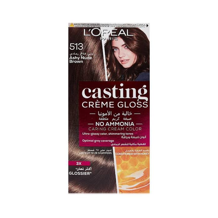 Loreal Casting Crème Gloss 513 Ashy Nude Brown - Hair Colour