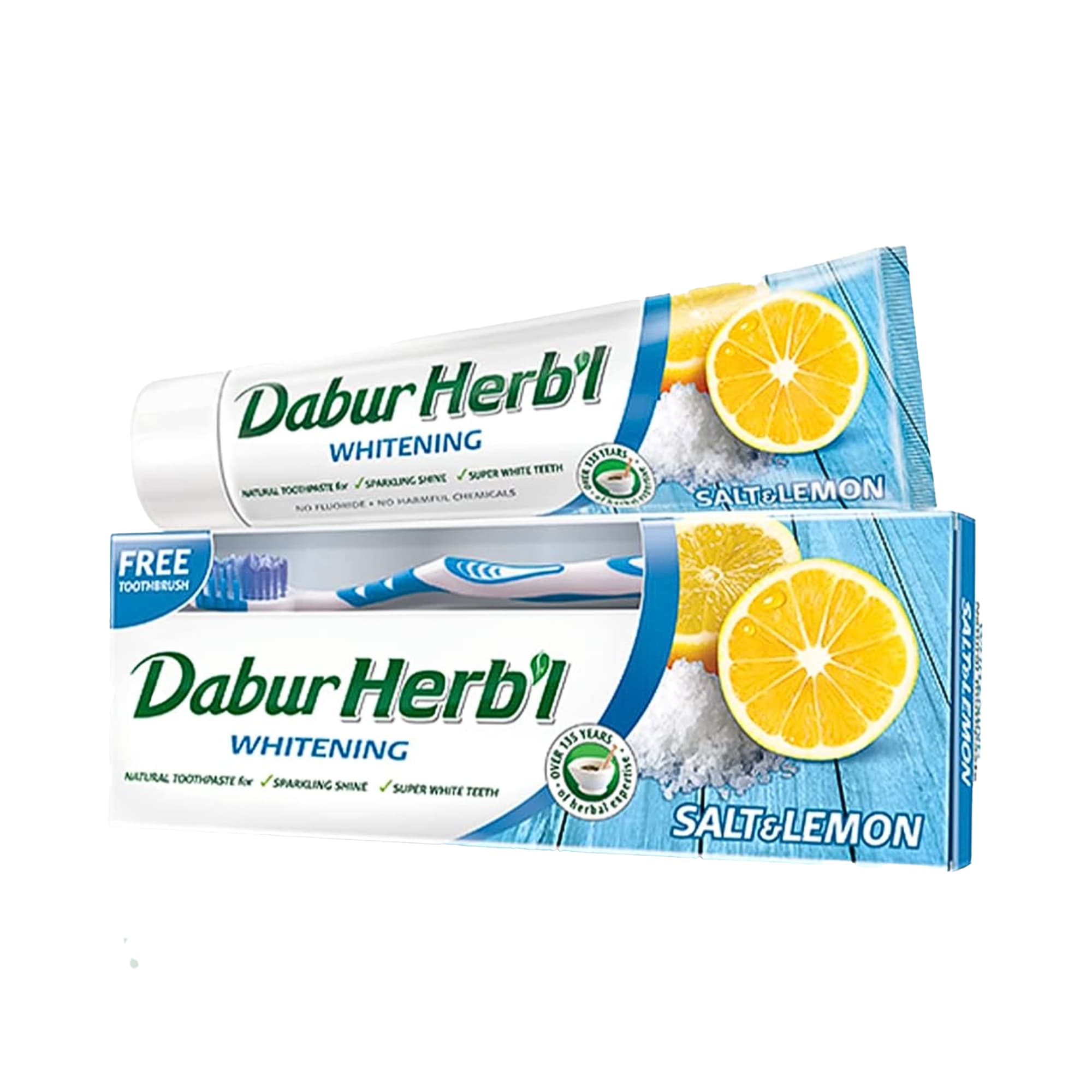 Dabur Herbal Salt and Lemon 150g - Toothpaste and Toothbrush