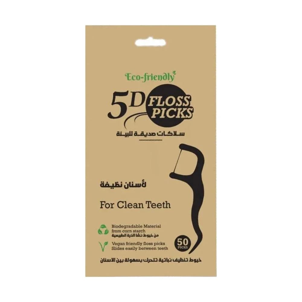 Floss Picks Eco-Friendly By 5D - 50pc