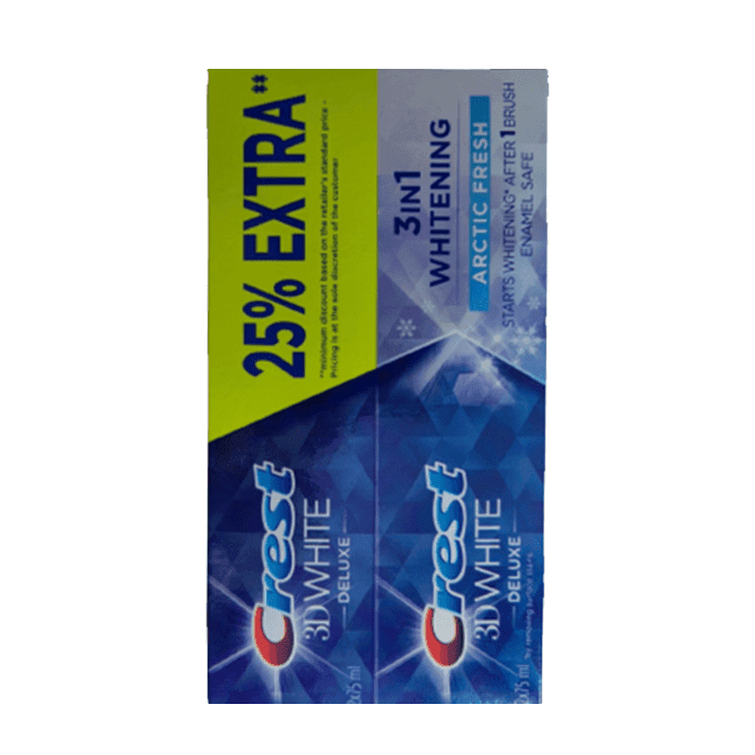 Crest 3D White Artic Fresh Twin Pack 75ml - Toothpaste