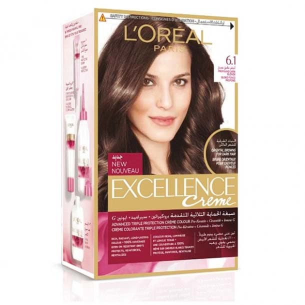 L'Oreal Excellence Hair Dye Dark Ash Blonde 6.1